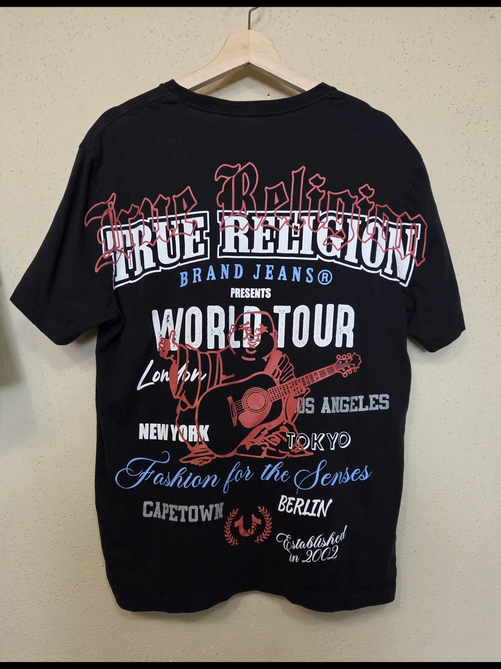 True Religion Shirt Mens Medium World Tour Graphic Streetwear